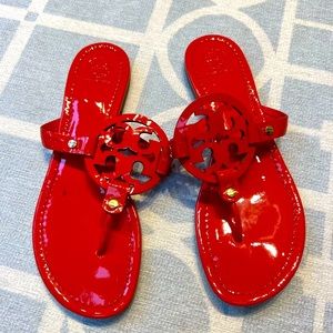 MILLER PATENT SANDAL - Red Size 9